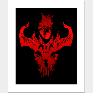 Devil and Heart - Red Posters and Art